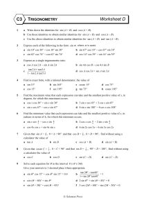 Trigonometry D