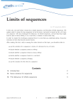 Limits of sequences