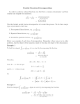 Partial Fraction Decomposition