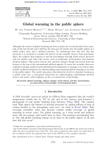 Global warming in the public sphere