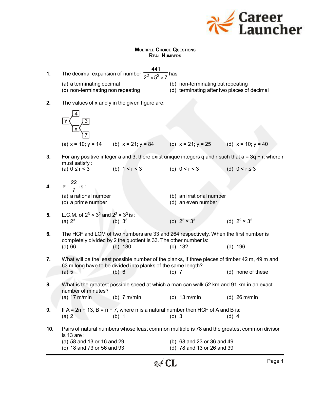 Page 1 1 The Decimal Expansion Of Number 2 441 2 5 7 Has A Page 1 1 The Decimal Expansion Of Number 2 441 2 5 7 Has A