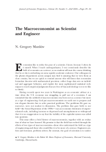 The Macroeconomist as Scientist and Engineer