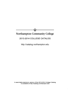 Table of Contents - Northampton Community College Catalog