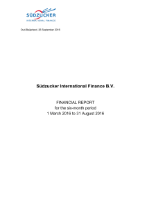 - Südzucker International Finance BV