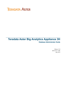 Teradata Aster Big Analytics Appliance 3H