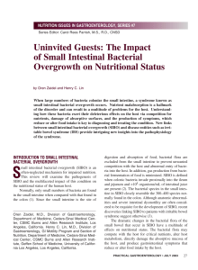 The Impact of Small Intestinal Bacterial Overgrowth on Nutritional