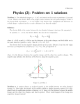 Physics (2): Problem set 1 solutions
