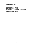 appendix h: detection and significance of genetic abnormalities