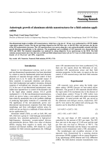 Anisotropic growth of aluminum nitride nanostructures for a field