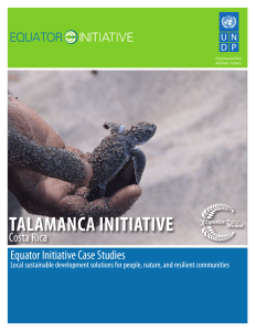 talamanca initiative - The GEF Small Grants Programme