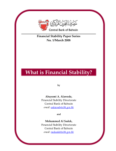 What is Financial Stability? Financial Stability