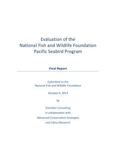 Evaluation of NFWF`s Pacific Seabird Program