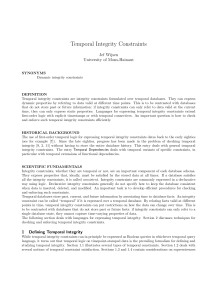 Temporal Integrity Constraints