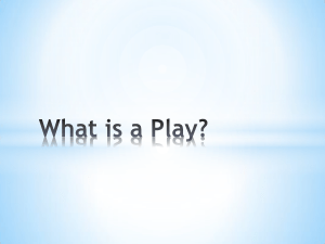 What is a Play? - Theatre201-SP14-Saxton