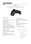 Handheld/Hand-free Laser Barcode Scanner Characteristics
