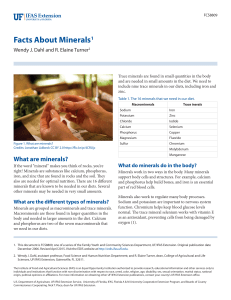 Facts About Minerals - EDIS