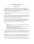 CH301H – Principles of Chemistry I: Honors Fall 2015