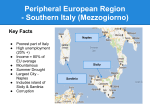 Peripheral European Region - Southern Italy