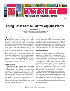 Using Grass Carp to Control Aquatic Plants