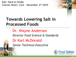 Towards Lowering Salt In Processed Foods