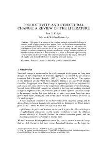 productivity and structural change: a review of the literature