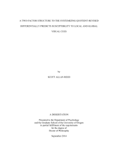 a two-factor structure to the systemizing quotient