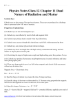 Physics Notes Class 12 Chapter 11 Dual Nature of Radiation and