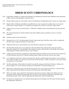 DRED SCOTT CHRONOLOGY