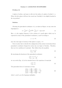 Seminar 5: LAGRANGE MULTIPLIERS Problem 19. A sphere of