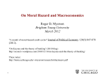 On Moral Hazard and Macroeconomics