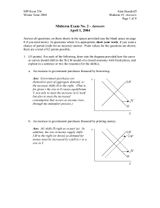 Midterm Exam No. 2 - Answers April 1, 2004