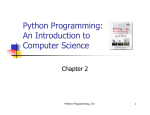 Python Programming: An Introduction to