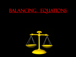 Steps and Rules for Balancing Equations