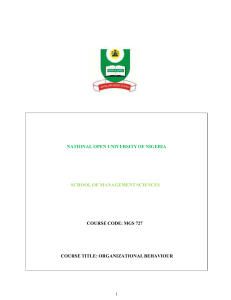 MGS 727 - National Open University of Nigeria