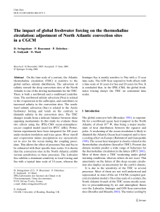 The impact of global freshwater forcing on the thermohaline circulation