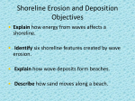 Shoreline Erosion and Deposition Objectives