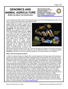 Genomics and animal agriculture