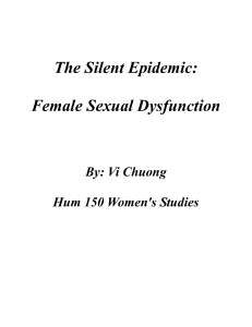The Silent Epidemic: Female Sexual Dysfunction