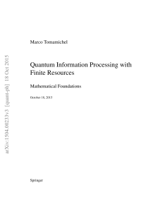 Quantum Information Processing with Finite Resources