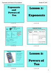 Exponents and Powers of Ten.notebook