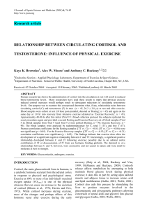 Relationship Between Circulating Cortisol and Testosterone