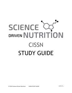 cissn study guide - Science Driven Nutrition