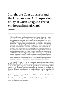 Storehouse Consciousness and the Unconscious: A Comparative