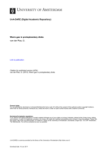 Warm gas in protoplanetary disks van der Plas, G. - UvA-DARE