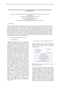 multicrystalline silicon solar cell improvement by