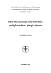 Early life cytokines, viral infections and IgE