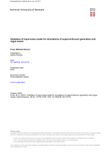 Validation of input-noise model for simulations of