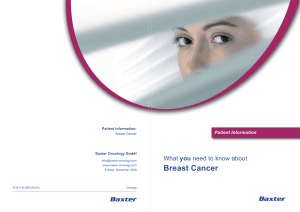 Breast Cancer - Baxter Healthcare