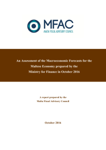 An Assessment of the Macroeconomic Forecasts for the Maltese