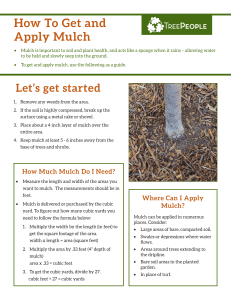 How To Get and Apply Mulch